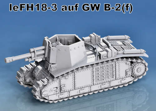 1:72 Scale - 10.5cm LeFH 18/3 auf GW B-2(f) - Chain