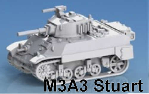 1:72 Scale - M3A3 Stuart - Skirts