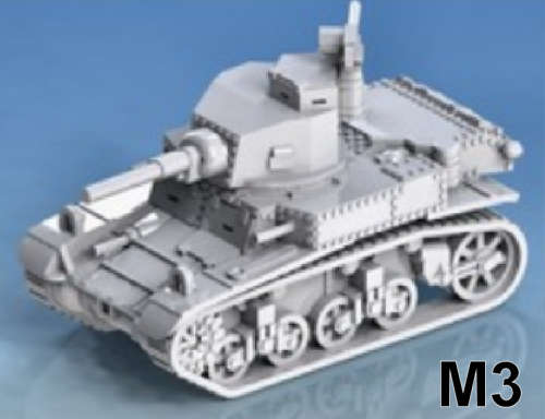 1:100 Scale - M3 Stuart - Early