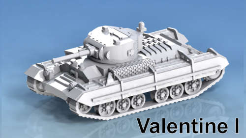 1:87 Scale - Valentine I - Sand Shield