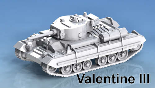 1:100 Scale - Valentine III - Sand Shield - Fuel