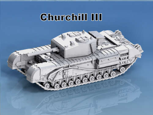 1:100 Scale - Churchill III - With Full Guards Hull