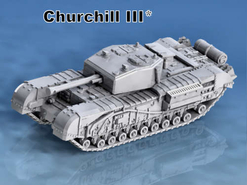 1:100 Scale - Churchill III (75mm) - Mid Gap - Applique - Fuel