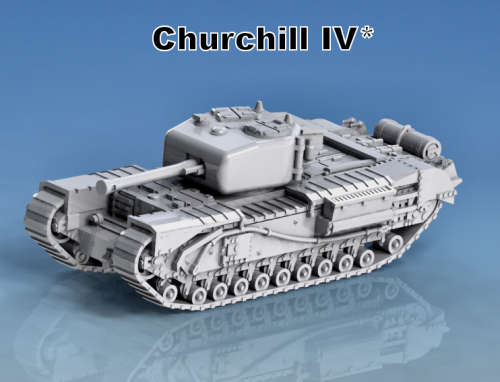 1:100 Scale - Churchill IV (75mm) - Mid Gap - Fuel