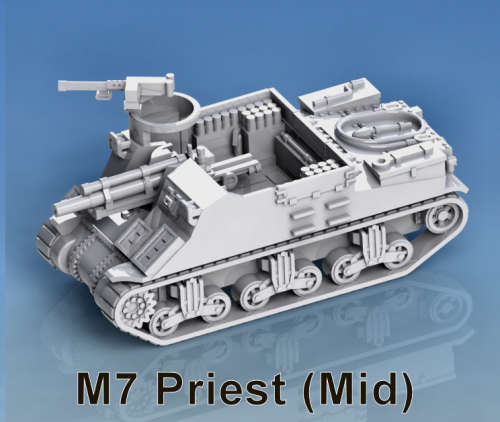 1:72 Scale - M7 Priest - Mid - Panels - Deep Pulpit