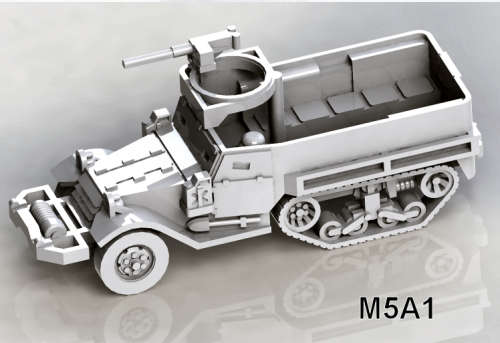 1:72 Scale - M5A1 Halftrack