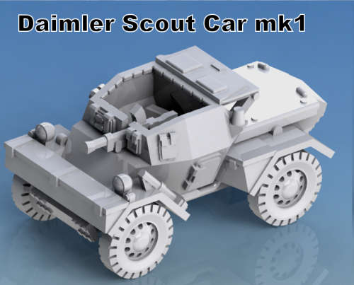 1:87 Scale - Daimler Scout Car Mk1 Dingo - Open Gun Port - Open