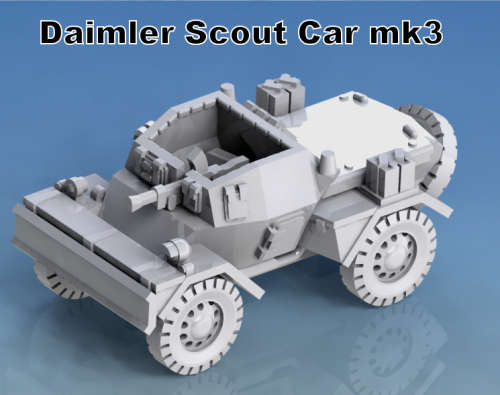1:87 Scale - Daimler Scout Car Mk3 Dingo - Gun Port Open