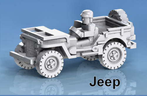 1:100 Scale - Jeep - open - Driver