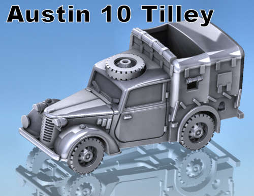 1:72 Scale - Austin 10 Tilley - Top Flap Open