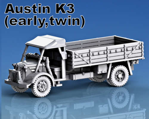 1:100 Scale - Austin K3 - Early - Twin Wheel