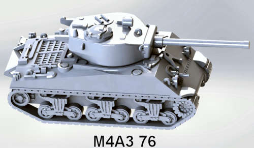 1:100 Scale - M4A3 - 76