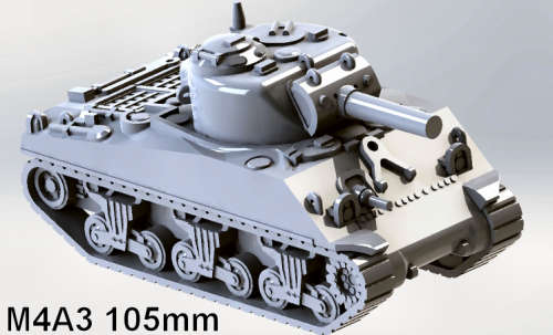 1:100 Scale - M4A3 - 105
