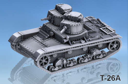 1:72 Scale - T-26A - MG Turrets
