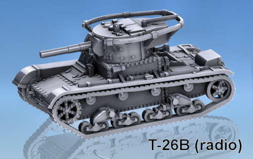 1:87 Scale - T-26B - Mid - Dropforged Aerial Turret