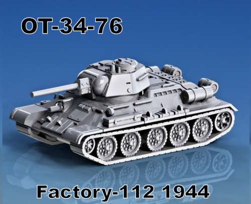 1:72 Scale - OT-34-76 - Factory 112 - 1944 - Early - Smoke