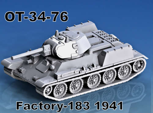1:100 Scale - OT-34-76 - Factory 183 - 1941