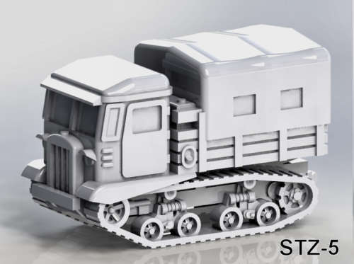 1:87 Scale - STZ-5 Tractor - Covered