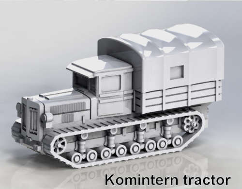 1:72 Scale - Komintern Tractor - Closed