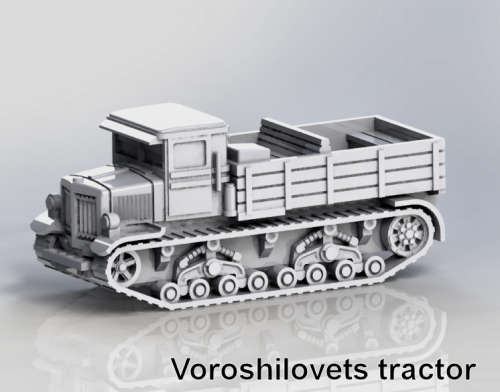 1:87 Scale - Voroshilovets Tractor
