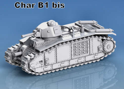 1:72 Scale - Char B1 bis - Chain
