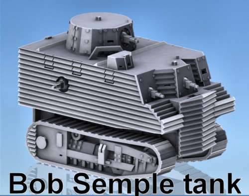 1:100 Scale - Bob Semple Tractor Tank - Full Armour