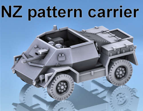 1:87 Scale - NZ Pattern Wheeled Carrier Mk2 - Crewed