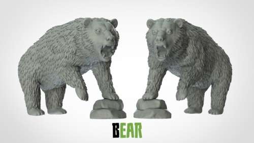 1:72 Scale - Bear - New Pose (2 Pack)