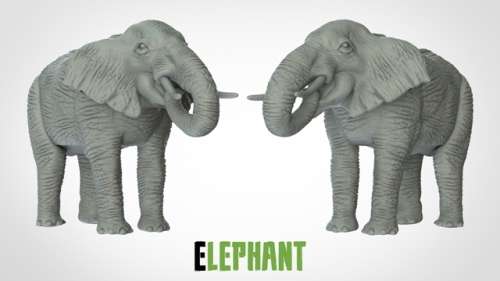 1:72 Scale - Elephant - New Pose 1