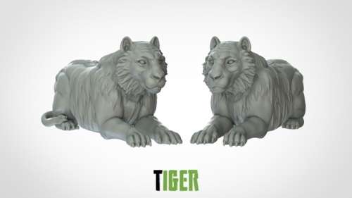 1:87 Scale - Tiger - New Pose (2 Pack)