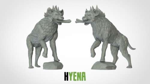 1:87 Scale - Hyena - New Pose 1 (2 Pack)