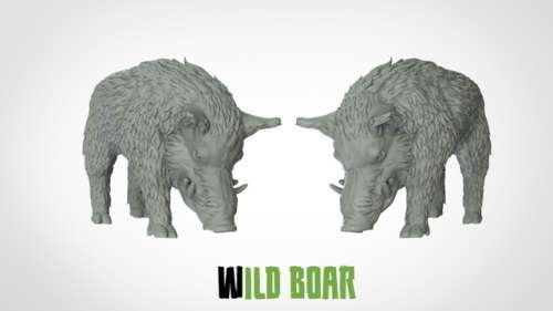 1:72 Scale - Wild Boar - New Pose 1 (2 Pack)