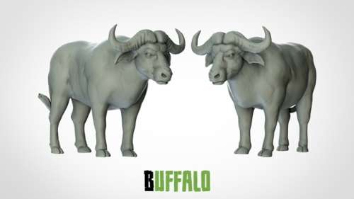 1:72 Scale - Buffalo - New Pose 1 (2 Pack)