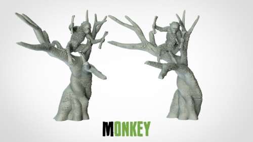 1:87 Scale - Monkey - New Pose 1