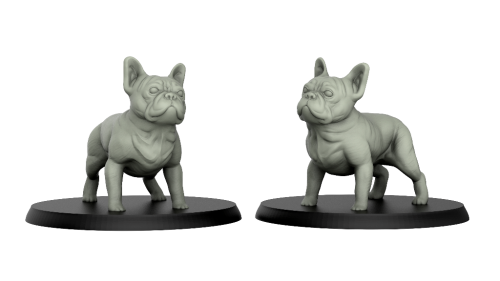 1:72 Scale - French Bulldog (5 Pack)