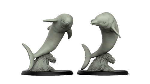 1:87 Scale - Dolphin and Wave - New Pose