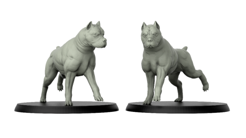 1:72 Scale - Pit Bull - New Pose (5 Pack)