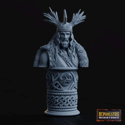 1:6 Scale - Gallic chief Shoulder Bust Including Plinth