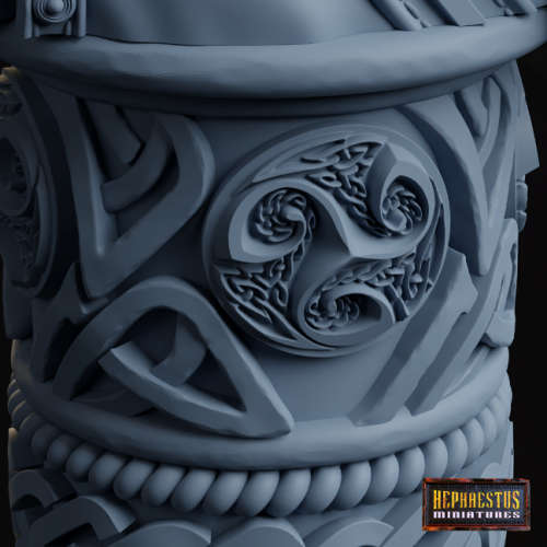 1:6 Scale - Gallic chief Shoulder Bust Including Plinth