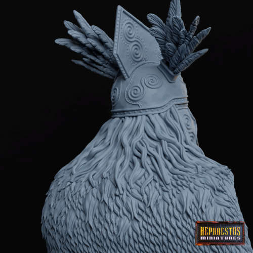1:6 Scale - Gallic chief Shoulder Bust Including Plinth