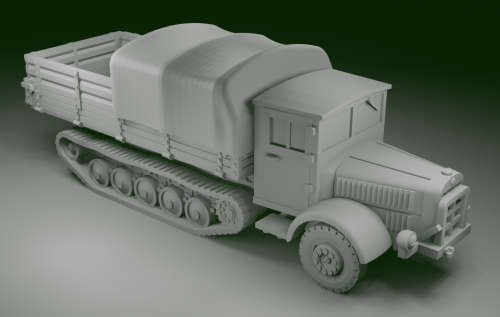 1:100 Scale - MercedesL4500R Maultier - Late - Half Closed