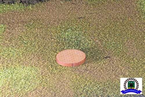 25mm Laser Cut Miniature Base - Bricks (10 Pack)