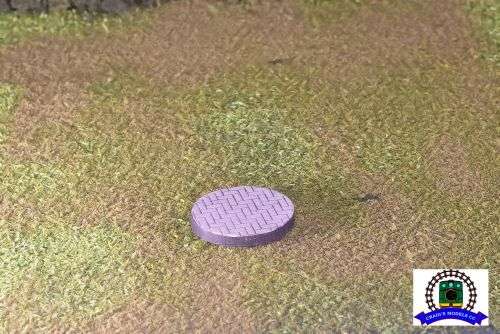 25mm Laser Cut Miniature Base - Herringbone (10 Pack)