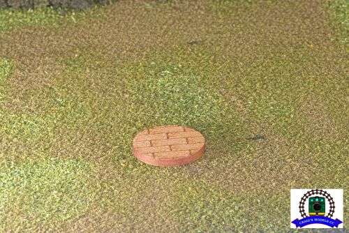 25mm Laser Cut Miniature Base - Wood Planks (10 Pack)
