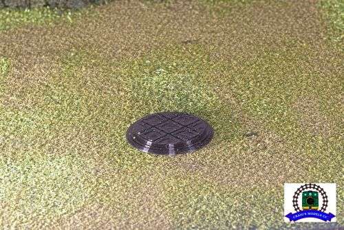 3D Printed Miniature Base - Grid (10 Pack)