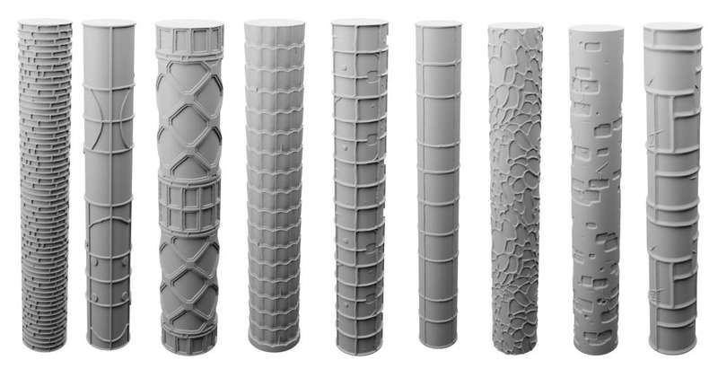 Textured Rollers Set 5 - Long