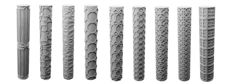 Textured Roller Set 6 - Long Set