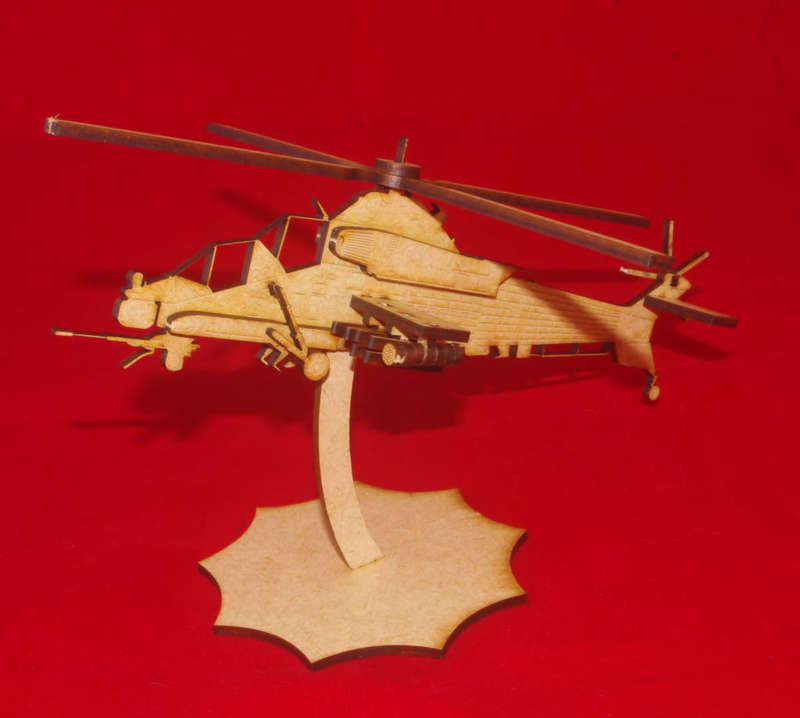 1:72 Scale - Laser Cut Aircraft - Rooivalk Attack Helicopter