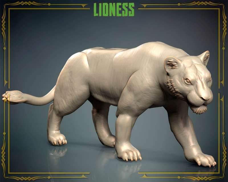 Animals Set 3 - 1:72 Scale - Family  - Lioness (2 Pack)