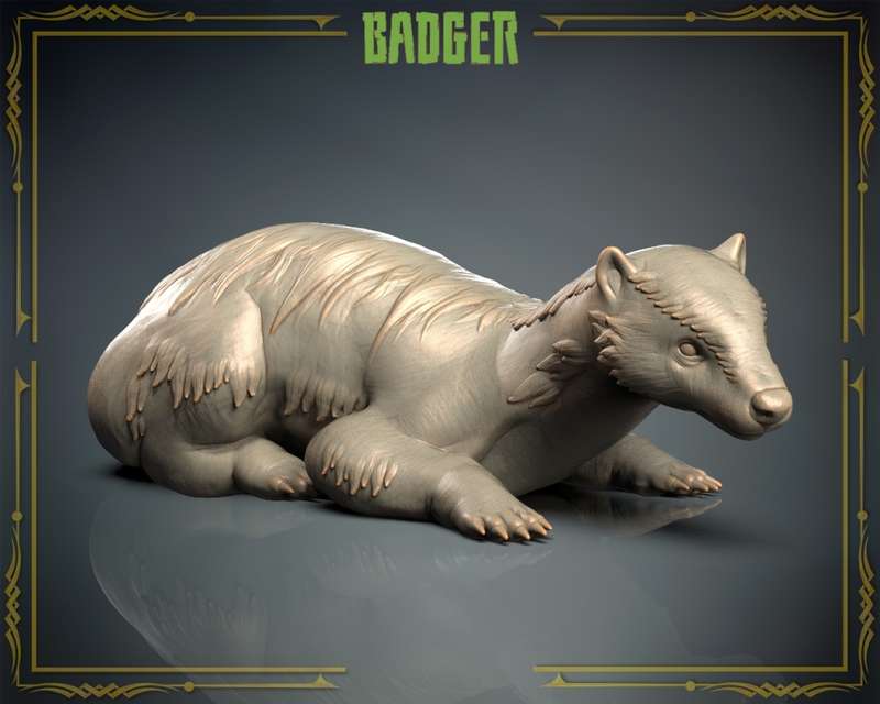 Animals Set 3 - 1:87 Scale - Badger (10 Pack)